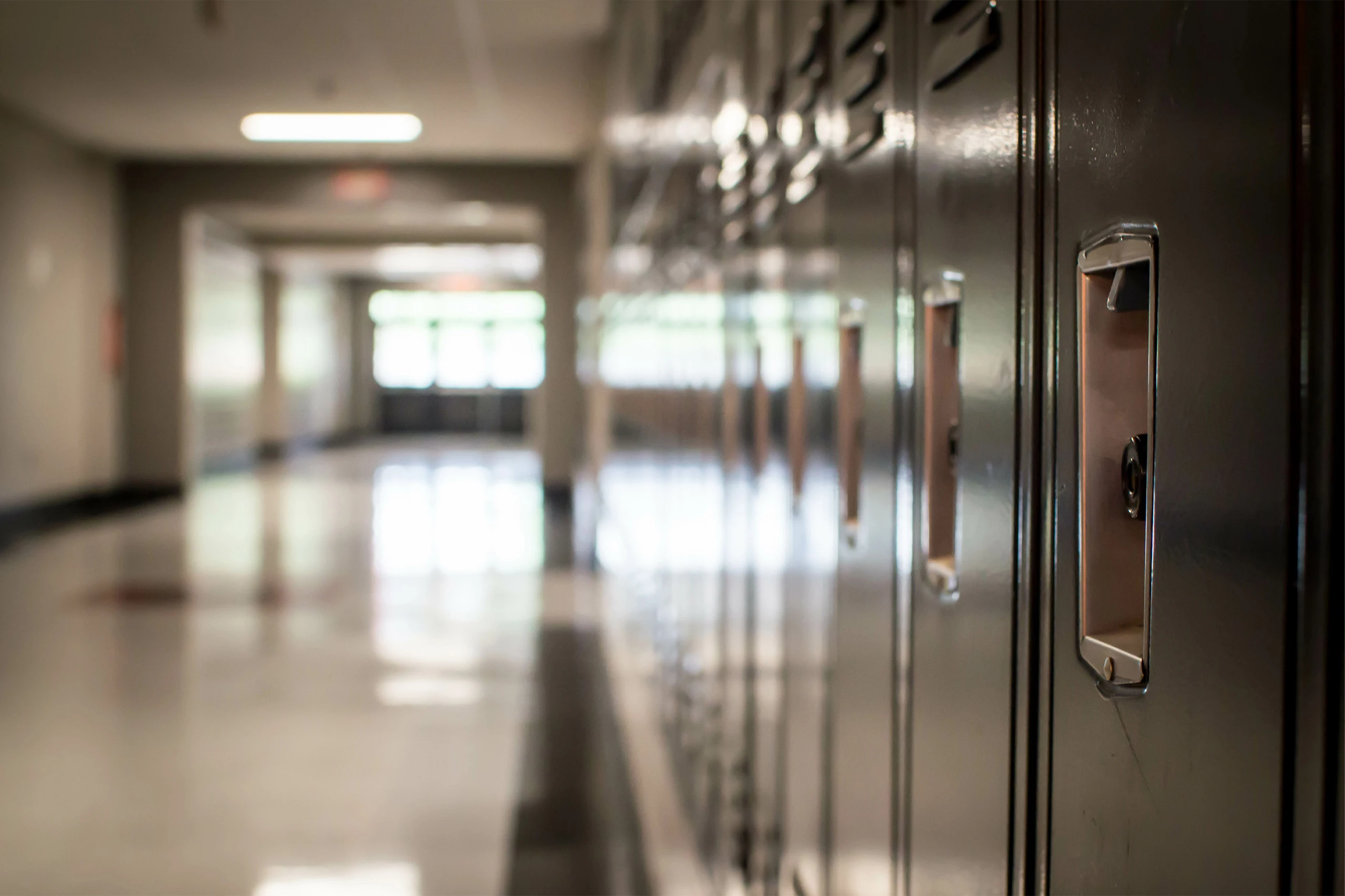 Barren and empty school hallway: child sexual abuse statistics