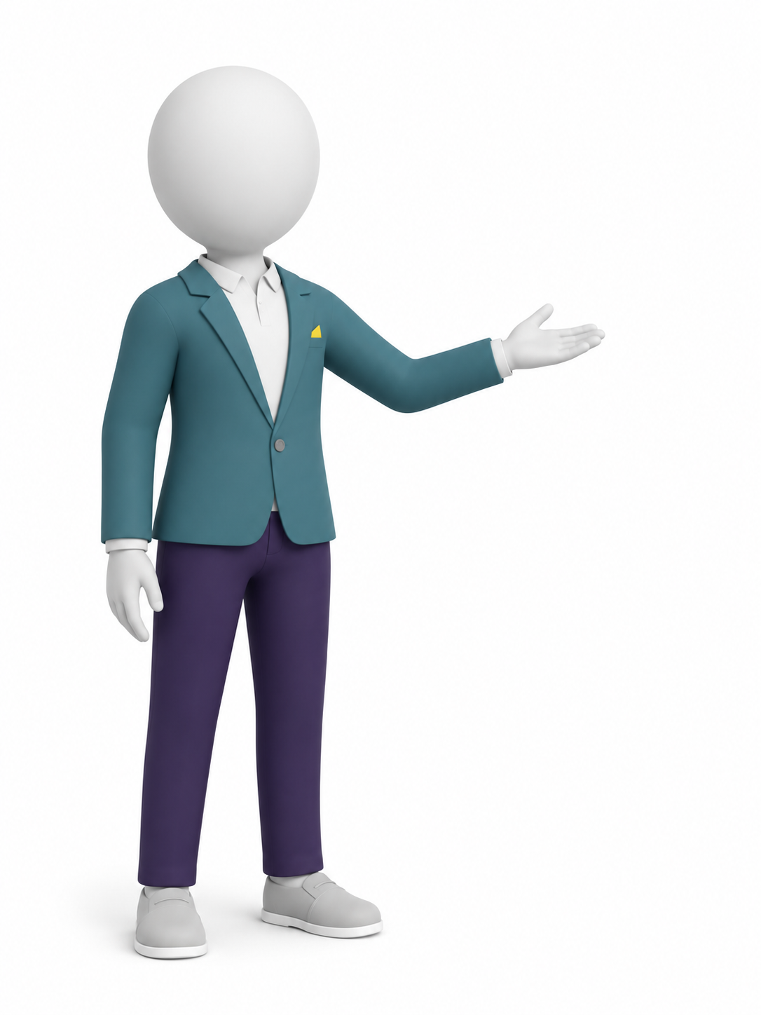 Gender-neutral 3D presenter character in NetPropriate brand colors pointing toward digital risk response guidance