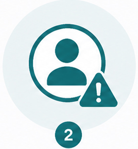 Potential Warning Signs | NetPropriate Illustration representing potential warning signs that may indicate elevated digital risk or boundary-crossing behavior.