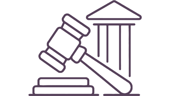 Gavel icon representing major school district settlements and legal judgments